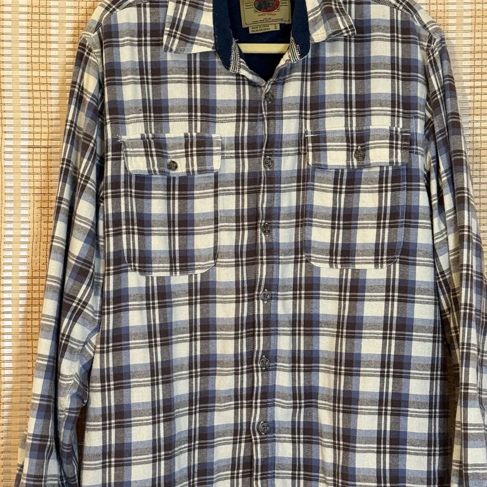 Boston Traders Men's L Fleece Lined Button Up Shirt Jacket Shacket Western Ranch